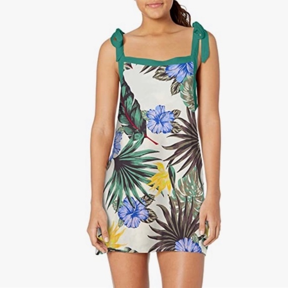 ☀️HURLEY☀️ PRINTED TIE DRESS COVER UP - Picture 3 of 11